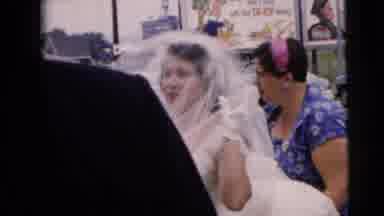 Moline Illinois USA (1962): Beautiful Bride And Her Bridesmaids Standing Outside