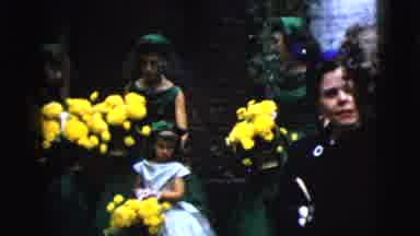 Moline Illinois USA (1962): Several Ladies And A Lone Girl Walk Around Holding