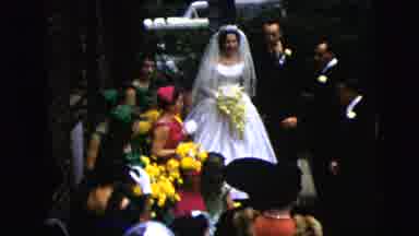 Moline Illinois USA (1962): Bride And Groom Pose For Picture On A Bright Sunny Day