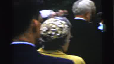 Moline Illinois USA (1962): Large Crowd Of People Waiting Outside A Church For The