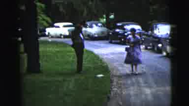 Moline Illinois USA (1962): Woman And Man Walking