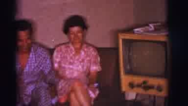 Clarkdale Arizona (1966): Couple From The 80s Playing With Their Dog