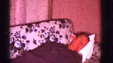 Clarkdale Arizona (1966): Man Sleeping On Sofa After Long Day Of Work