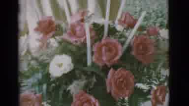 Clarkdale Arizona (1966): Beautiful Bouquet Of White And Pink Roses Being Set Down