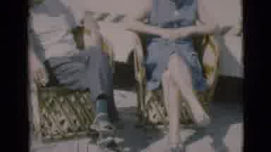 Clarkdale Arizona (1966): Woman Walks Across Garden To Her Son While Her Parents