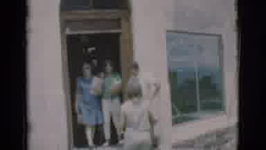 Clarkdale Arizona (1966): People Leaving A Building And Walking Out The Door With