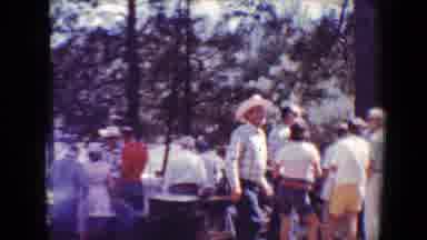 Flagstaff Arizona USA (1967): A Large Gathering Of People Who Are Enjoying Food On