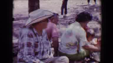 Flagstaff Arizona USA (1967): People Gathered Having A Picnic