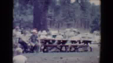 Flagstaff Arizona USA (1967): Man Watching Walker At Picnic