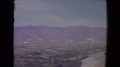 Flagstaff Arizona USA (1967): Landscape With A Blue Sky, Plants, Mountains And