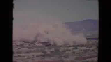 Flagstaff Arizona USA (1967): Smoke Coming From Ground Near House In The Desert