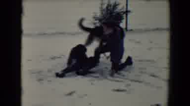 Flagstaff Arizona USA (1967): Playing In The Snow And Cold Between The Brothers