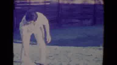 Tucson Arizona USA (1967): A Women Playing With Animals On The Grass During A