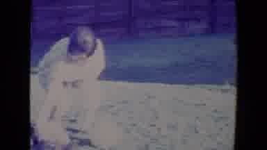 Tucson Arizona USA (1967): Older Lady Throwing Ball Playing Fetch With Small Dog