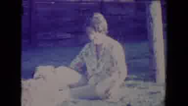 Tucson Arizona USA (1967): Pet Owner Playing Ball With Her Doggie