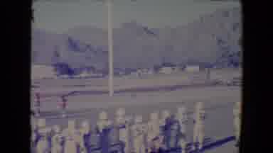 Tucson Arizona USA (1967): Football Team Wearing White Uniforms Lineup On Field On