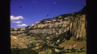 Yellowstone Wyoming USA (1967): Scenic View Of Mountains Filmed In The Distance