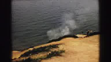 Yellowstone Wyoming USA (1967): Smokey ,Flowing , Dirt Covered Hills Along Side A