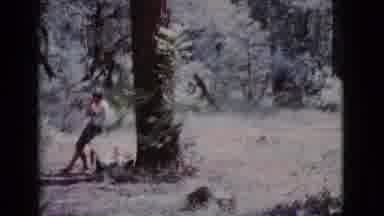 Cottonwood Arizona (1968): Two Boys Play Outside On A Rope Swing Suspended From A