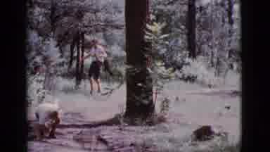 Cottonwood Arizona (1968): Two Boys Play Outdoors As One Swings On A Rope Hung In
