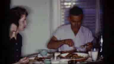 Cottonwood Arizona (1968): Man Wearing White Shirt Eats Dinner With Family At