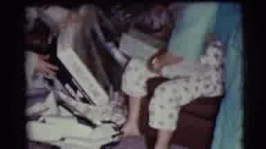 Cottonwood Arizona (1968): Three People Gathered By Christmas Tree On Christmas