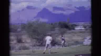 Cottonwood Arizona (1968): Two Kids Playing Baseball