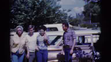 Cottonwood Arizona (1968): Five People Standing In A Row Posing For The Camera On