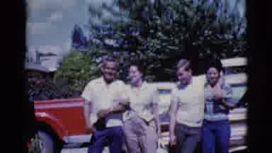 Cottonwood Arizona (1968): Five People Getting Ready To Pose For A Picture In