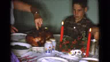 Cottonwood Arizona (1968): Family Sitting Down At A Dinner Table Having A Special