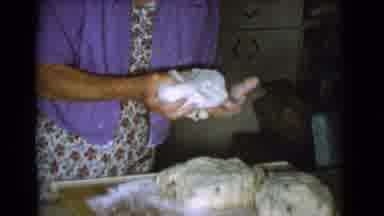 Cottonwood Arizona (1968): Older Woman Showing How To Shape Dough