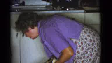 Cottonwood Arizona (1968): Two Old Women Cooking In A Kitchen