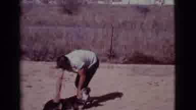Cottonwood Arizona (1968): Home Video Footage Capturing A Man And His Dog Playing