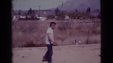 Cottonwood Arizona (1968): Man And Dog Running Around Trees And Having Fun