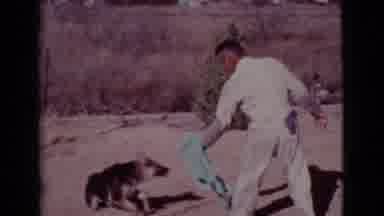 Cottonwood Arizona (1968): A Man Tries To Chase His Dog To Dry It With A Towel