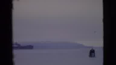 San Diego County California (1968): View Of People Watching A Ship In The Distance