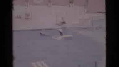 San Diego County California (1968): Seal Tows Another Seal In White Flotation Ring