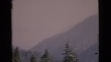 San Diego County California (1968): View Of Misty Mountains And Green Trees On A