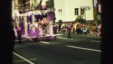 Vancouver Bc Canada (1968): A Beautiful Float Decorated With Lots Of Purple
