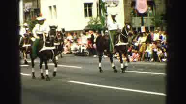 Vancouver Bc Canada (1968): Parade Featuring Horses With People Riding Them And