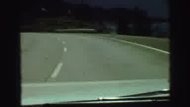 Vancouver Bc Canada (1968): Car Driving On The Highway And A Field Full Of Bison