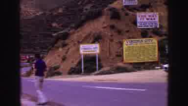 Vancouver Bc Canada (1968): A Man With His Car Is Standing On A Highway And His