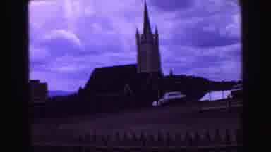 Vancouver Bc Canada (1968): Old Carriage Near Car Park Overlooking Church And