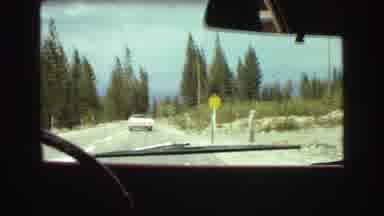 Vancouver Bc Canada (1968): In A Car Driving Down A Mountain Road Behind A Black