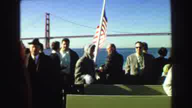 Vancouver Bc Canada (1968): People Standing Outside On A Boat Watching The View