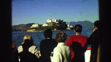 Vancouver Bc Canada (1968): A Group Of Tourists On A Boat Observe Alcatraz And