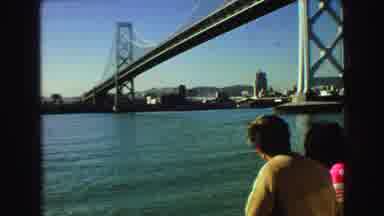 Vancouver Bc Canada (1968): People Riding On A Ferry Boat As It Goes Under A