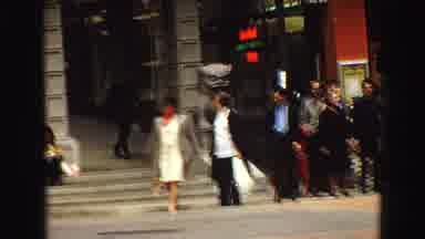 Vancouver Bc Canada (1968): A Crowd Of People Are Filmed Waiting To Cross The