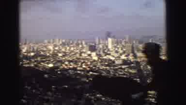 Vancouver Bc Canada (1968): Moving View From Above A Of Very Large City Near The