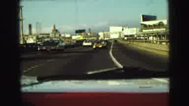 Vancouver Bc Canada (1968): Driving The Car Down The Highway And Then Over The